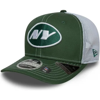 Zielono-biała czapka truckerka 9SEVENTY Stretch Snap New York Jets NFL od New Era