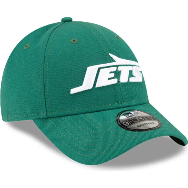 kepure-islenkta-zalia-reguliuojama-juostele-9forty-the-league-new-york-jets-nfl-new-era