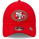 kepure-islenkta-raudona-reguliuojama-juostele-vaikams-9forty-the-league-san-francisco-49ers-nfl-new-era