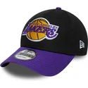 kepure-islenkta-juoda-reguliuojamas-9forty-side-patch-los-angeles-lakers-nba-new-era