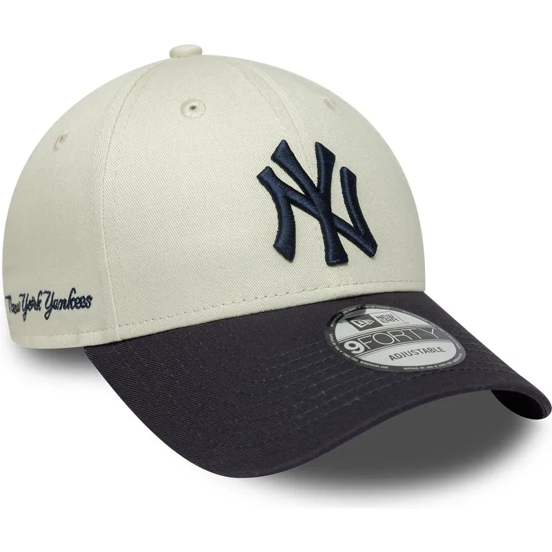 kepure-islenkta-smelio-reguliuojamas-9forty-side-script-new-york-yankees-mlb-new-era