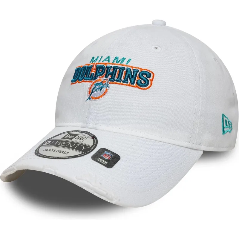 biala-regulowana-czapka-z-zakrzywionym-daszkiem-9twenty-washed-distress-miami-dolphins-nfl-new-era