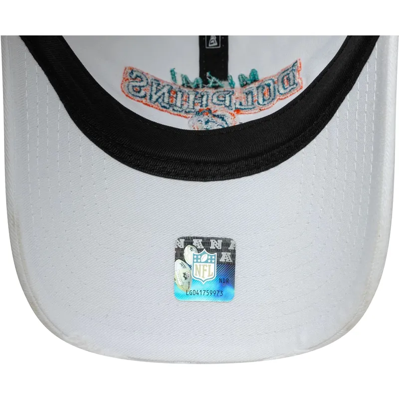biala-regulowana-czapka-z-zakrzywionym-daszkiem-9twenty-washed-distress-miami-dolphins-nfl-new-era