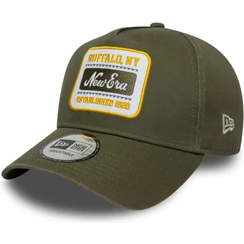 Zielona czapka snapback z zakrzywionym daszkiem E Frame Washed Patch od New Era