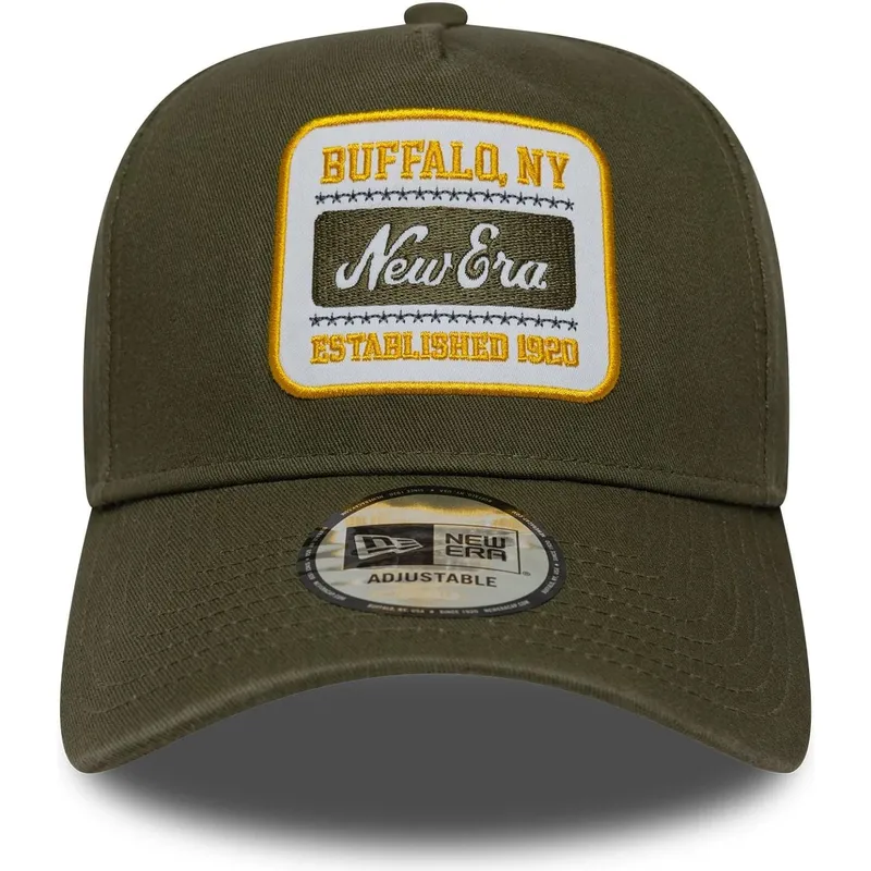 zielona-czapka-z-daszkiem-snapback-e-frame-washed-patch-new-era