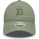 zielona-zakrzywiona-regulowana-czapka-dla-kobiet-z-zielonym-logo-9twenty-linen-detroit-tigers-mlb-od-new-era
