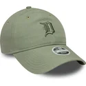 zielona-zakrzywiona-regulowana-czapka-dla-kobiet-z-zielonym-logo-9twenty-linen-detroit-tigers-mlb-od-new-era