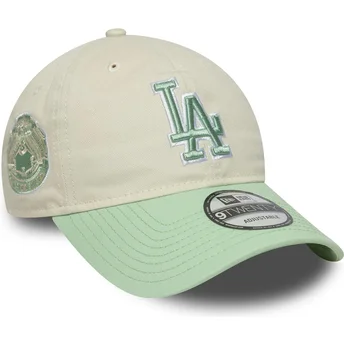 Beżowo-zielona regulowana czapka z daszkiem dla kobiet 9TWENTY World Series Cooperstown Los Angeles Dodgers MLB od New Era