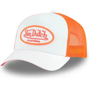Gorra trucker blanca y naranja FLUO04 CT de Von Dutch