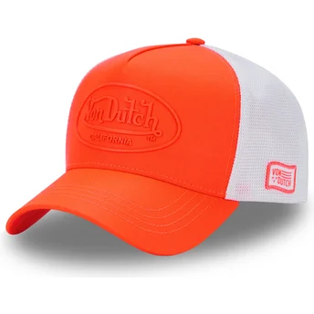 Czapka trucker pomarańczowo-biała FLUO04 Von Dutch