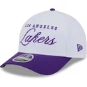 biala-i-fioletowa-zakrzywiona-czapka-snapback-9forty-m-crown-draft-2025-los-angeles-lakers-nba-od-new-era