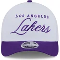 biala-i-fioletowa-zakrzywiona-czapka-snapback-9forty-m-crown-draft-2025-los-angeles-lakers-nba-od-new-era