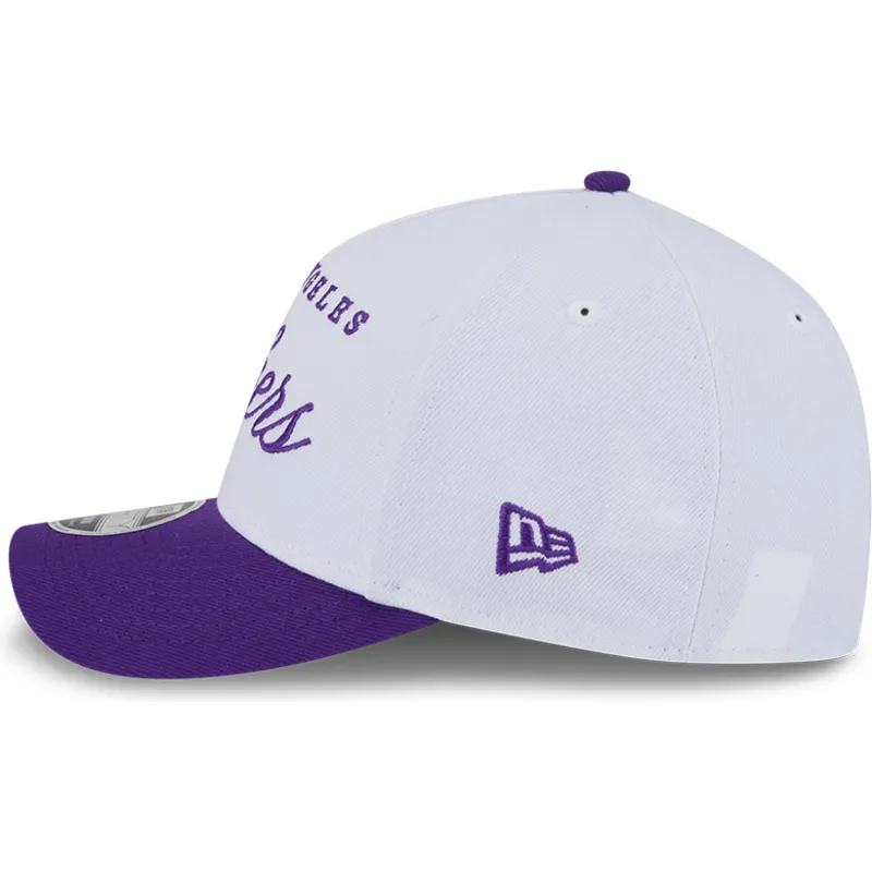 biala-i-fioletowa-zakrzywiona-czapka-snapback-9forty-m-crown-draft-2025-los-angeles-lakers-nba-new-era