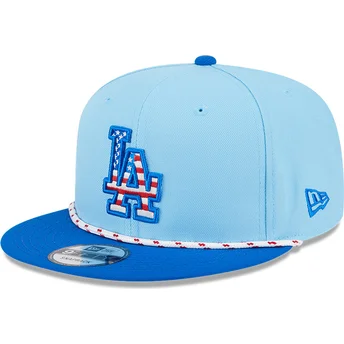 New Era Flat Brim 9FIFTY 4th July Los Angeles Dodgers MLB Blue Snapback Cap
