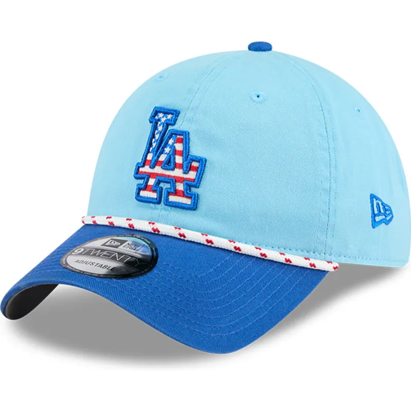 kepure-islenkta-melyna-reguliuojamas-9twenty-4th-july-los-angeles-dodgers-mlb-new-era