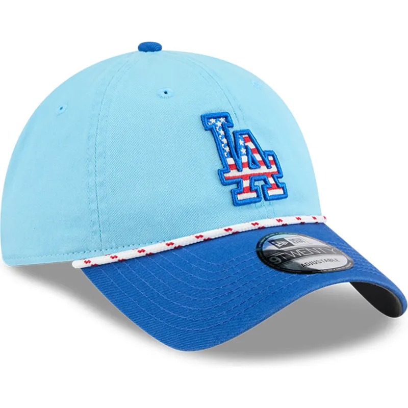 kepure-islenkta-melyna-reguliuojamas-9twenty-4th-july-los-angeles-dodgers-mlb-new-era
