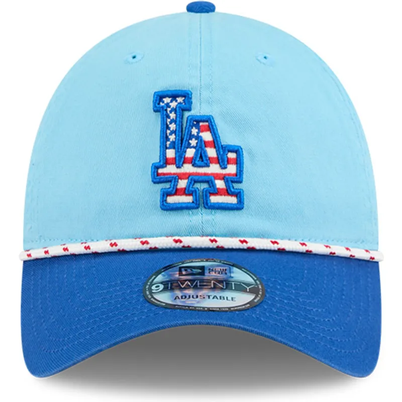 kepure-islenkta-melyna-reguliuojamas-9twenty-4th-july-los-angeles-dodgers-mlb-new-era