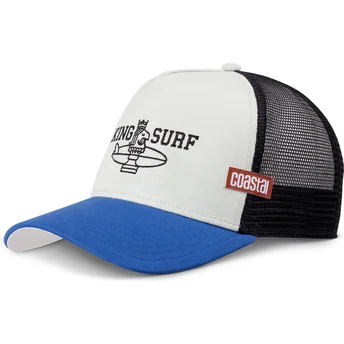 Czapka trucker biała i niebieska Chess Surf HFT od Coastal