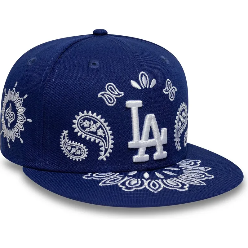 plaska-czapka-niebieska-dopasowana-59fifty-paisley-los-angeles-dodgers-mlb-new-era