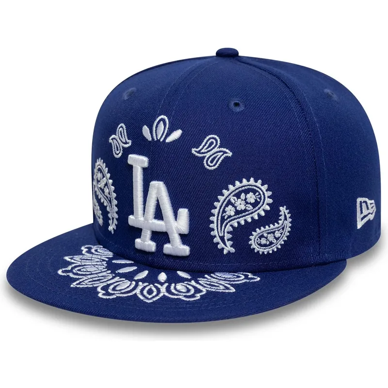 plaska-czapka-niebieska-dopasowana-59fifty-paisley-los-angeles-dodgers-mlb-new-era