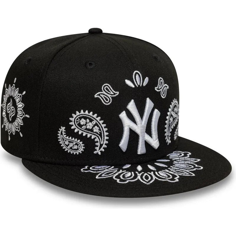 kepure-plokscia-juoda-priglundanti-59fifty-paisley-new-york-yankees-mlb-new-era