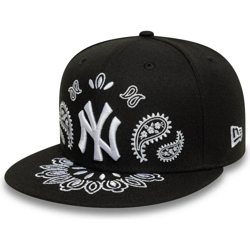 kepure-plokscia-juoda-priglundanti-59fifty-paisley-new-york-yankees-mlb-new-era