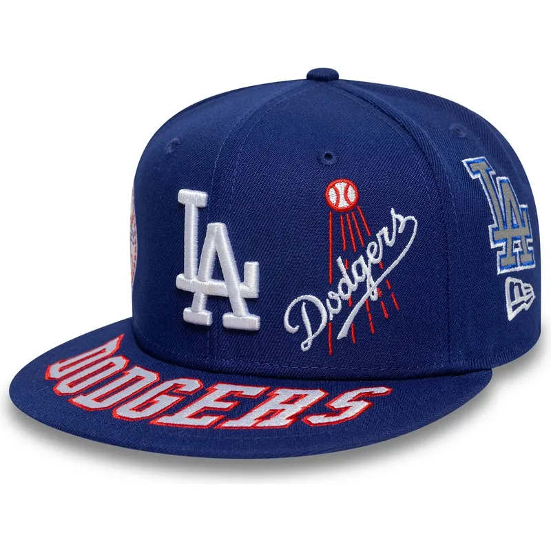 kepure-plokscia-melyna-priglundanti-59fifty-all-over-los-angeles-dodgers-mlb-new-era