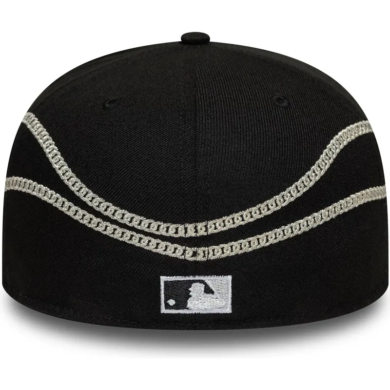 kepure-plokscia-juoda-priglundanti-59fifty-chain-wrap-chicago-white-sox-mlb-new-era