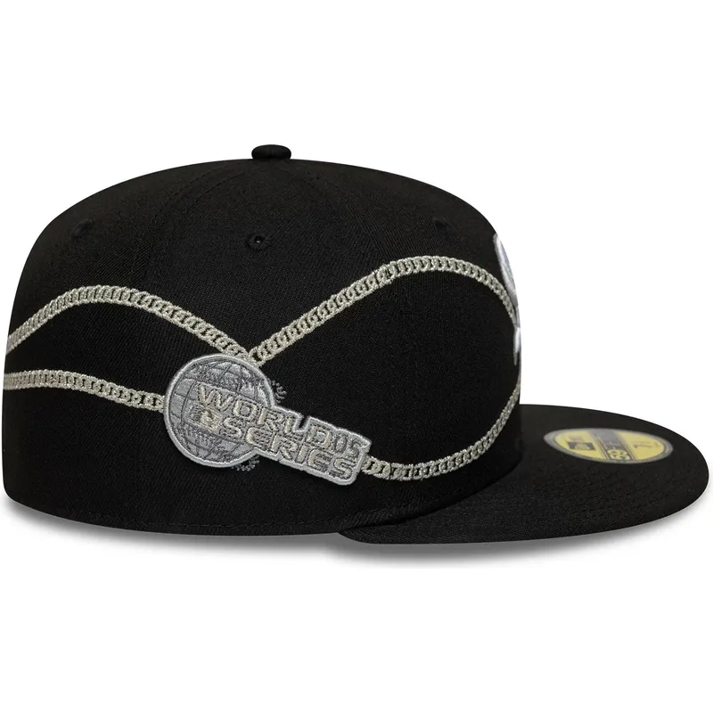 kepure-plokscia-juoda-priglundanti-59fifty-chain-wrap-chicago-white-sox-mlb-new-era