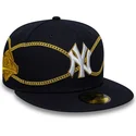 kepure-plokscia-tamsiai-melyna-priglundanti-59fifty-chain-wrap-new-york-yankees-mlb-new-era