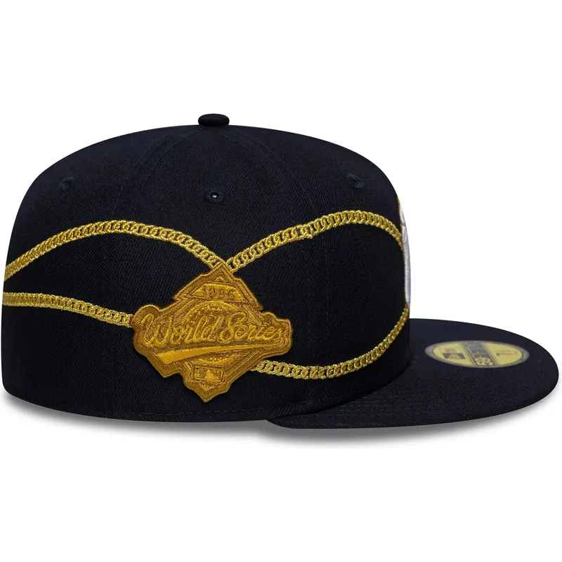 kepure-plokscia-tamsiai-melyna-priglundanti-59fifty-chain-wrap-new-york-yankees-mlb-new-era
