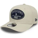 new-era-curved-brim-9seventy-stretch-snap-patch-los-angeles-dodgers-mlb-beige-snapback-cap