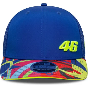 Niebieska zakrzywiona czapka snapback 9SEVENTY Stretch Snap Lifestyle Valentino Rossi VR46 MotoGP New Era