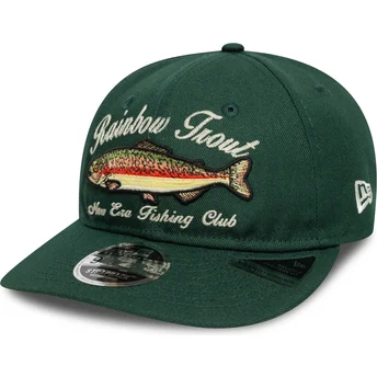 Zielona zakrzywiona czapka regulowana 9FIFTY Retro Crown Outdoor Fishing Club marki New Era