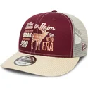 czerwona-i-bezowa-czapka-z-daszkiem-snapback-9fifty-cord-marki-new-era