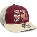czerwona-i-bezowa-czapka-z-daszkiem-snapback-9fifty-cord-marki-new-era