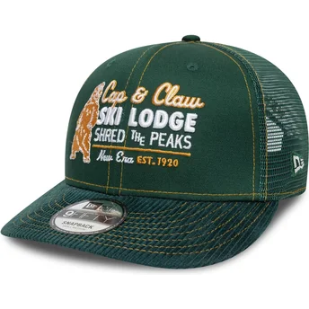 New Era Curved Brim 9FIFTY Cord Green Snapback Cap