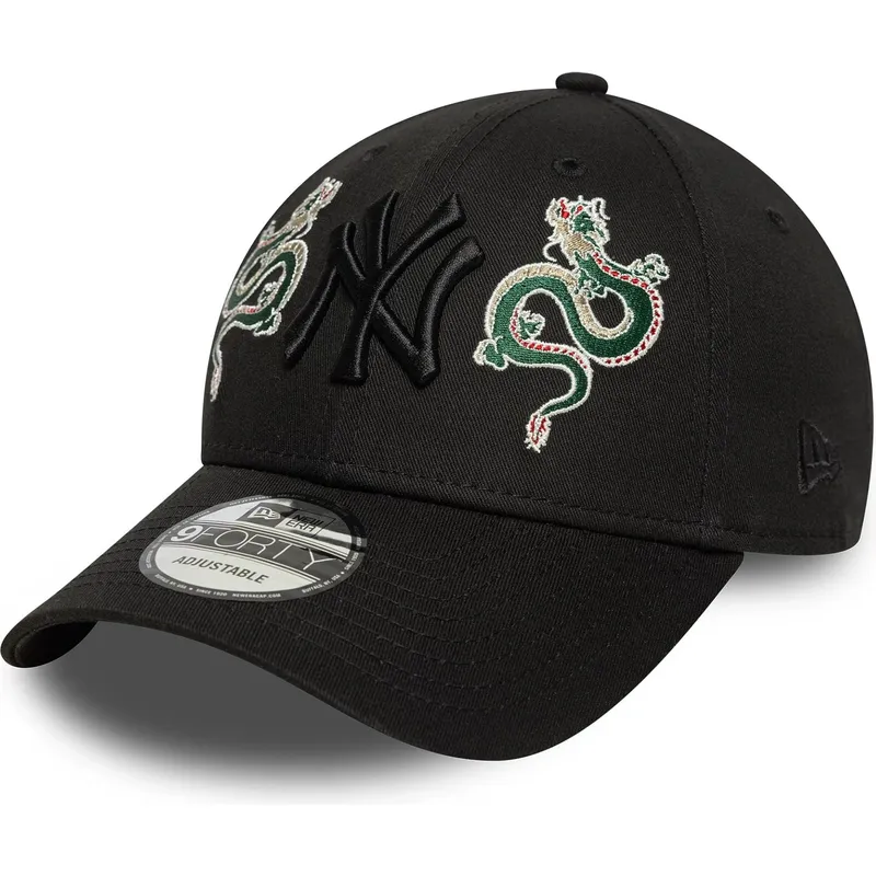 czarna-regulowana-czapka-z-zakrzywionym-daszkiem-z-czarnym-logo-9forty-icon-dragon-new-york-yankees-mlb-new-era