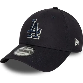 Regulowana granatowa czapka z zakrzywionym daszkiem z niebieskim logo 9FORTY Team Outline Los Angeles Dodgers MLB marki New Era