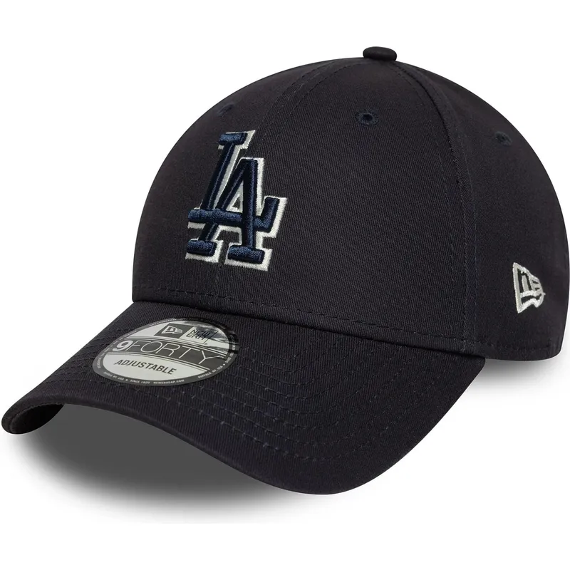 kepure-islenkta-tamsiai-melyna-reguliuojamas-9forty-team-outline-los-angeles-dodgers-mlb-new-era
