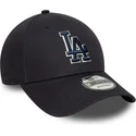 kepure-islenkta-tamsiai-melyna-reguliuojamas-9forty-team-outline-los-angeles-dodgers-mlb-new-era