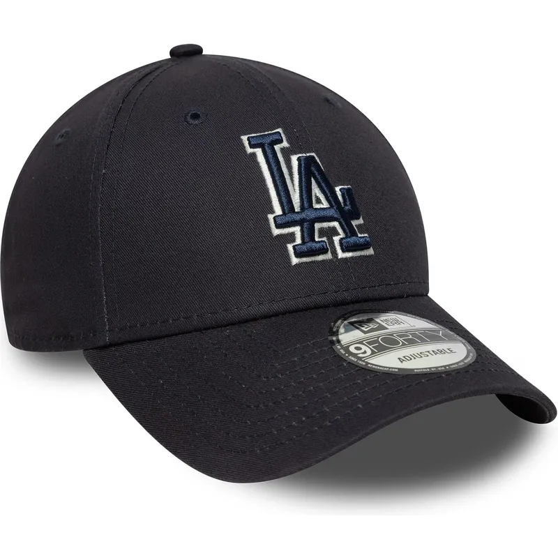 kepure-islenkta-tamsiai-melyna-reguliuojamas-9forty-team-outline-los-angeles-dodgers-mlb-new-era