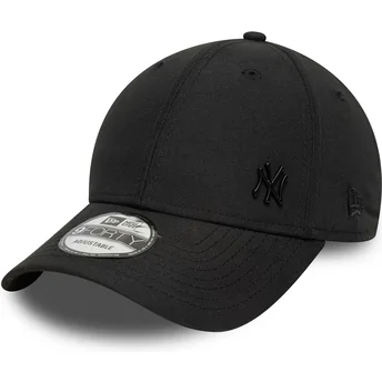 Czarna zakrzywiona regulowana czapka z czarnym logo 9FORTY Tonal Flawless New York Yankees MLB od New Era