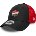kepure-islenkta-juoda-reguliuojamas-9forty-ducati-motor-motogp-new-era