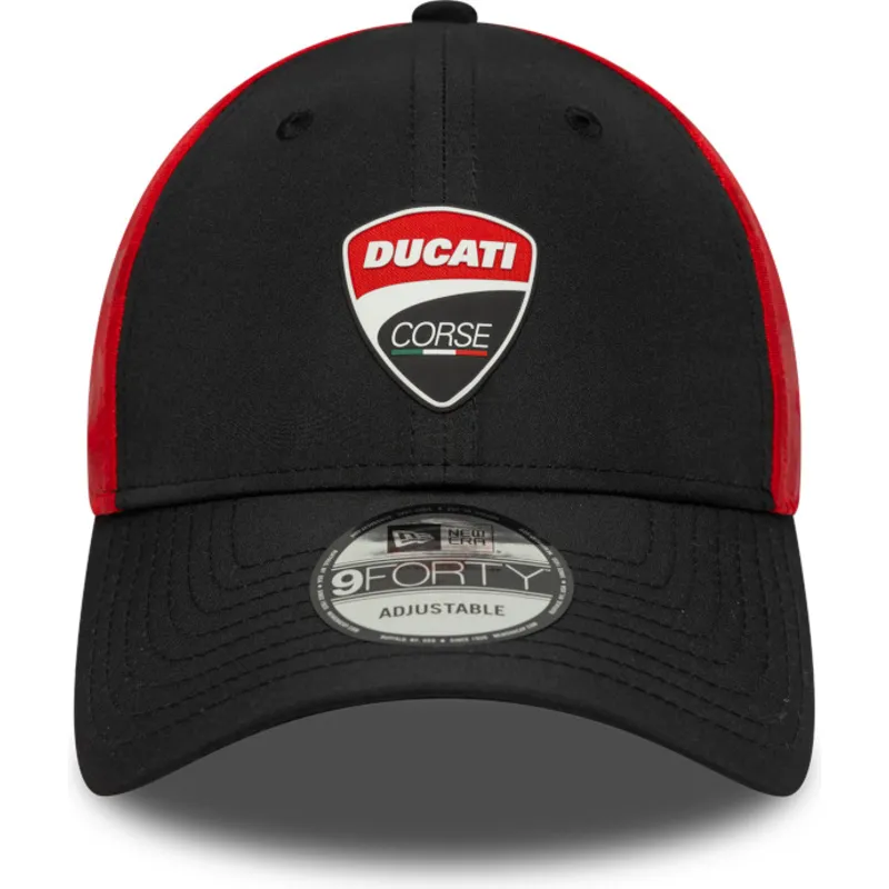 kepure-islenkta-juoda-reguliuojamas-9forty-ducati-motor-motogp-new-era