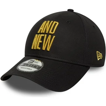Czarna regulowana czapka z daszkiem 9FORTY Metallic Champ UFC Ultimate Fighting Championship And New od New Era