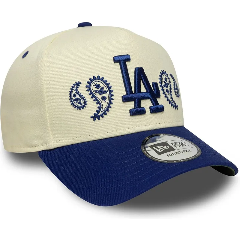 czapka-z-daszkiem-bezowo-niebieska-snapback-a-frame-paisley-los-angeles-dodgers-mlb-new-era