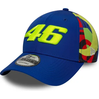 Niebieska czapka z zakrzywionym daszkiem snapback 9FORTY Fanwear Valentino Rossi VR46 MotoGP od New Era