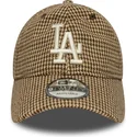 brazowa-regulowana-czapka-z-daszkiem-9twenty-houndstooth-los-angeles-dodgers-mlb-od-new-era