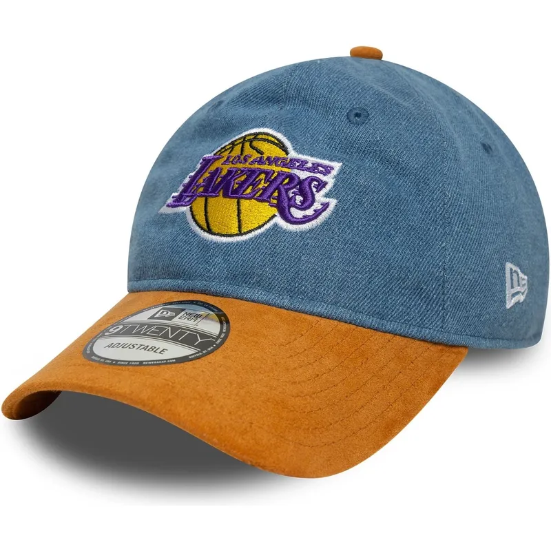 kepure-islenkta-ivairiaspalvis-reguliuojamas-9twenty-denim-midi-los-angeles-lakers-nba-new-era